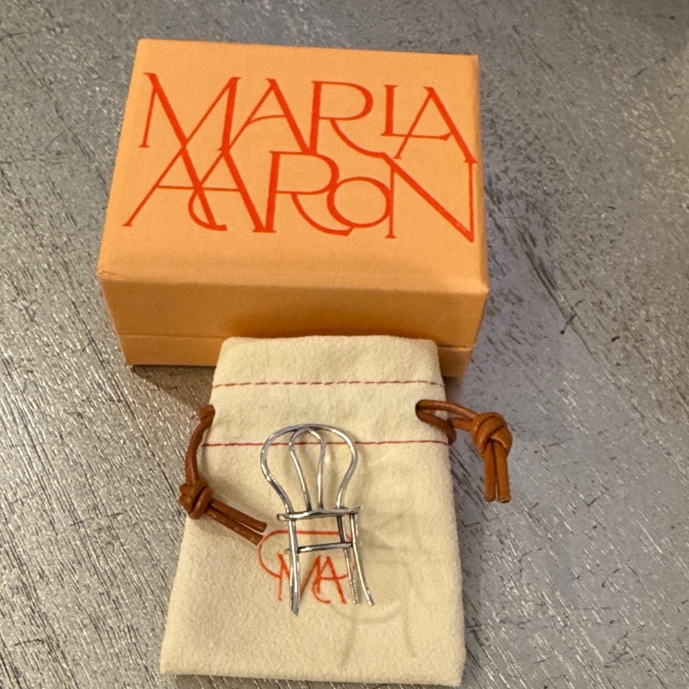 Marla Aaron Miniature Silver Chair 'take a seat for restaurants' - Picture 6 of 6